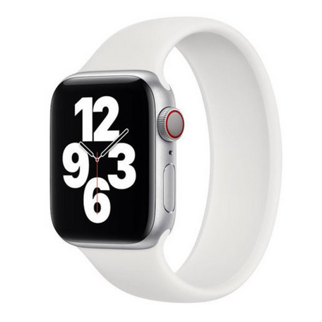 Solo Loop Link serie bandje - Maat: M - Wit - Geschikt voor Apple Watch 44mm / 45mm / 46mm / 49mm