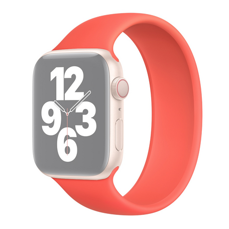 Solo Loop Link serie bandje - Maat: M - Koraalrood - Geschikt voor Apple Watch 44mm / 45mm / 46mm / 49mm