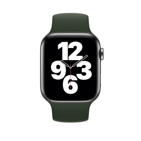Solo Loop Link serie bandje - Maat: L - Leger Groen - Geschikt voor Apple Watch 44mm / 45mm / 46mm / 49mm