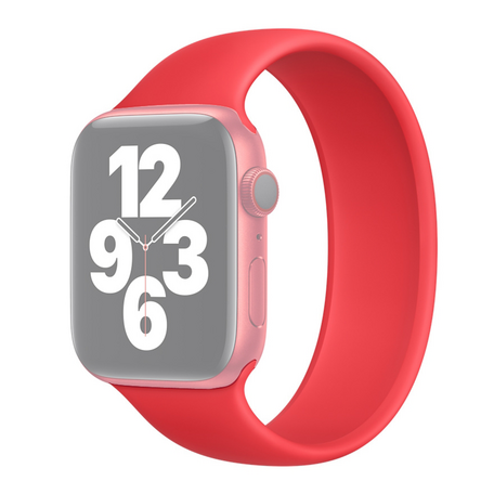 Solo Loop Link serie bandje - Maat: L - Rood - Geschikt voor Apple Watch 44mm / 45mm / 46mm / 49mm