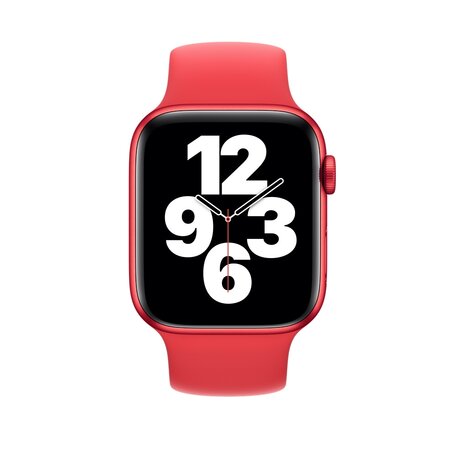 Solo Loop Link serie bandje - Maat: L - Rood - Geschikt voor Apple Watch 44mm / 45mm / 46mm / 49mm