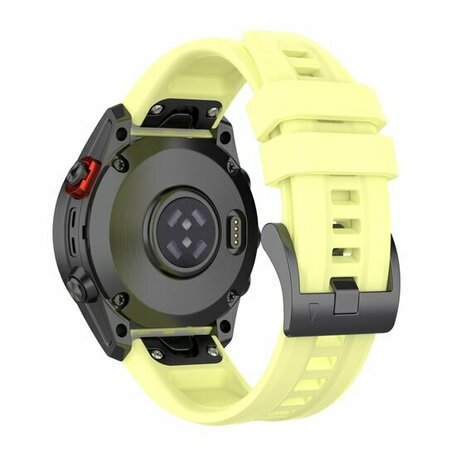 Siliconen sportbandje - Geel - Garmin Fenix 8 - 43mm