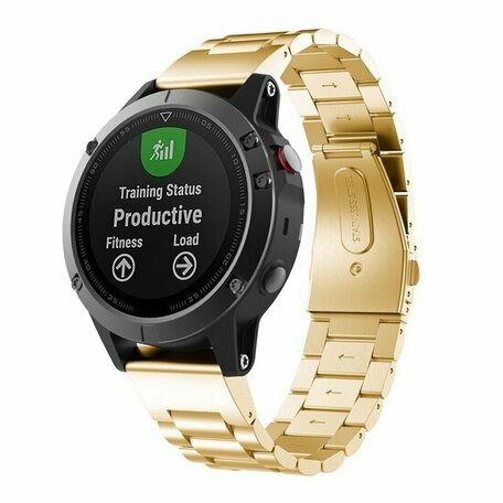 Stalen schakelband - Goud - Garmin Fenix 8 - 43mm