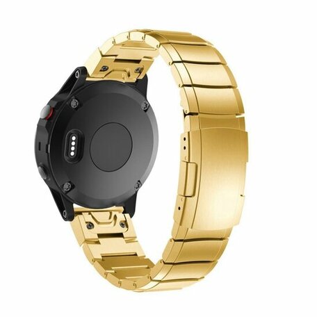 Stainless steel schakelband - Goud - Garmin Fenix 8 - 43mm