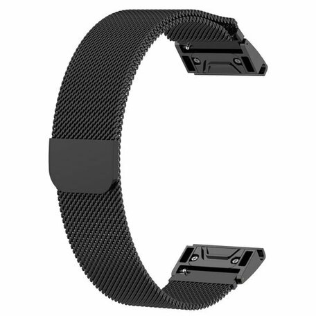 Milanese bandje - Zwart - Garmin Fenix 8 - 43mm