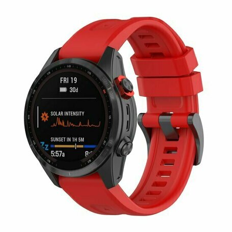 Siliconen sportbandje - Rood - Garmin Tactix 8 - 47mm