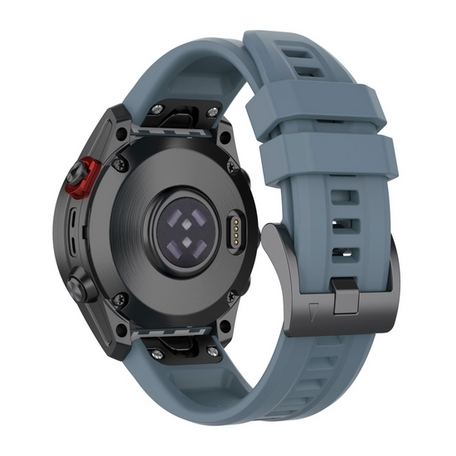 Siliconen sportbandje - Grijsblauw - Garmin Tactix 8 - 47mm