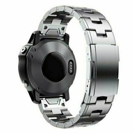 Titanium schakelband - Zilver - Garmin Tactix 8 - 47mm