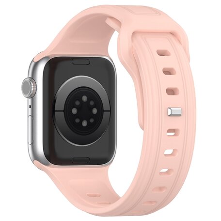 Square siliconen band - Roze - Geschikt voor Apple Watch 44mm / 45mm / 46mm / 49mm