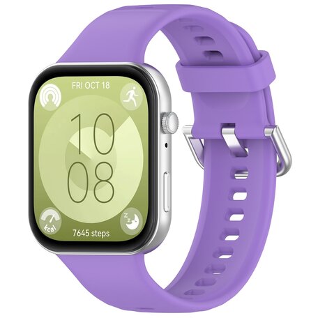 Siliconen bandje met gesp - Paars - Huawei Watch Fit 3 / Fit 4
