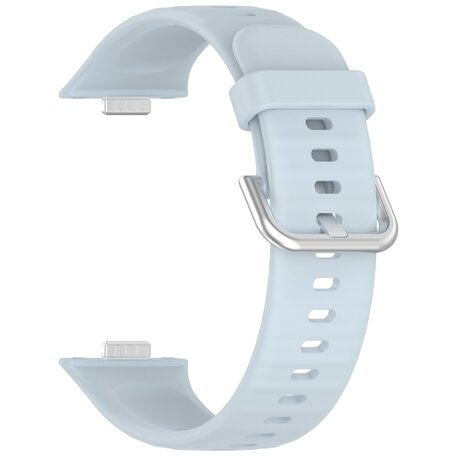 Siliconen bandje met gesp - Lichtblauw - Huawei Watch Fit 3 / Fit 4