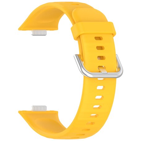 Siliconen bandje met gesp - Geel - Huawei Watch Fit 3 / Fit 4