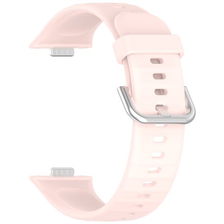 Siliconen bandje met gesp - Lichtroze - Huawei Watch Fit 3 / Fit 4