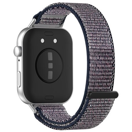 Sport loop nylon bandje - Blauw gemêleerd - Huawei Watch Fit 3 / Fit 4