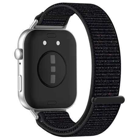 Sport loop nylon bandje - Zwart gemêleerd - Huawei Watch Fit 3 / Fit 4