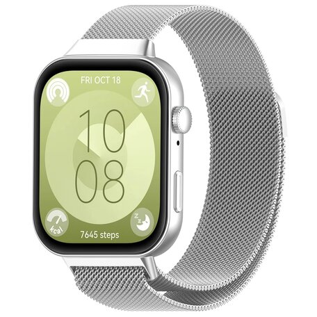 Milanese bandje - Zilver - Huawei Watch Fit 3 / Fit 4