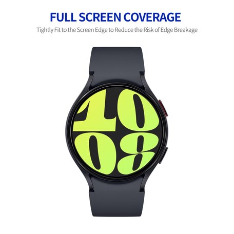 Screen protector Tempered Glass - Full cover - Geschikt voor de Samsung Galaxy Watch 6 - 44mm