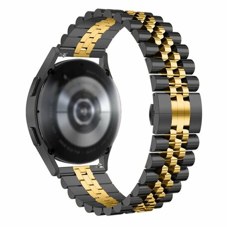 Stalen band - Zwart met goud - Garmin Forerunner 970 / 570 (47mm) / 255