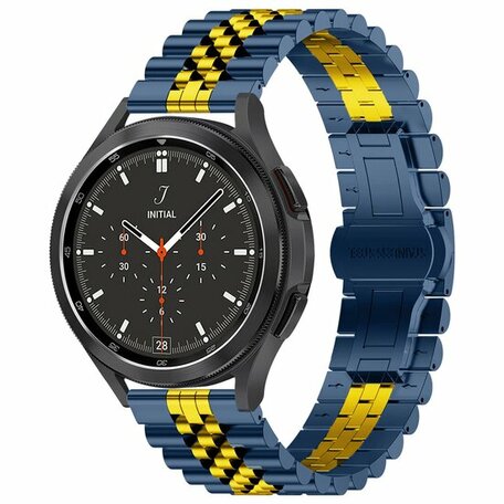 Stalen band - Donkerblauw met goud - Garmin Forerunner 970 / 570 (47mm) / 255