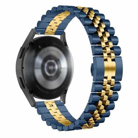 Stalen band - Donkerblauw met goud - Garmin Forerunner 970 / 570 (47mm) / 255