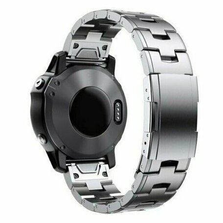 Titanium schakelband - Zilver - Garmin Quatix 8 - 47mm