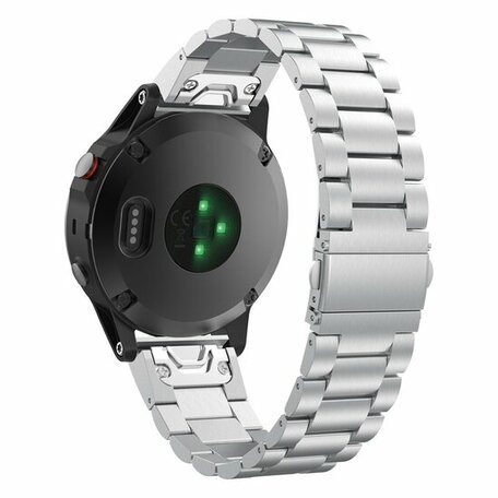 Stalen schakelband - Zilver - Garmin Quatix 8 - 51mm