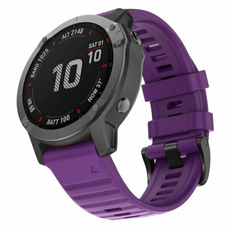 Siliconen bandje - Paars - Garmin Quatix 8 - 51mm