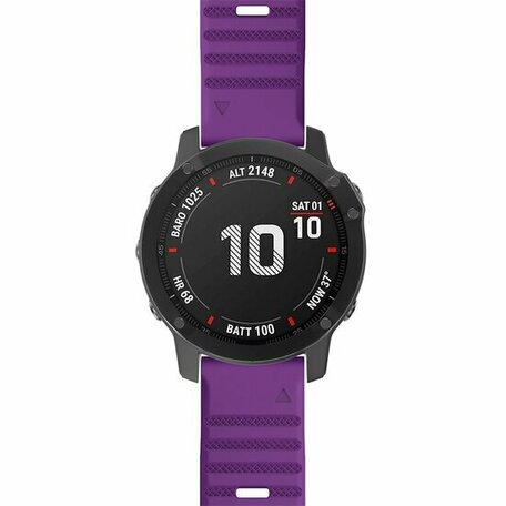 Siliconen bandje - Paars - Garmin Quatix 8 - 51mm