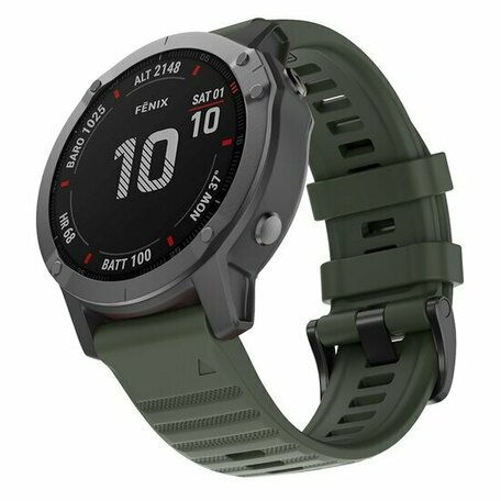 Siliconen bandje - Leger groen - Garmin Quatix 8 - 51mm