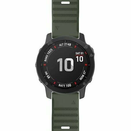 Siliconen bandje - Leger groen - Garmin Quatix 8 - 51mm