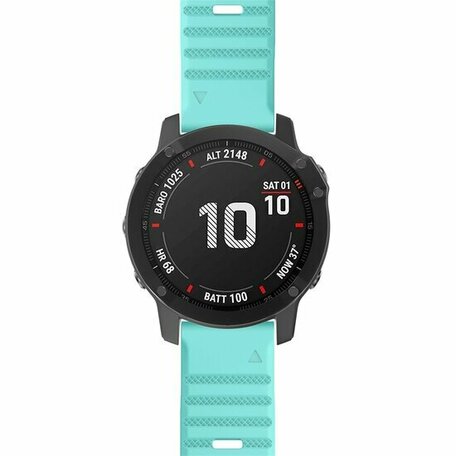 Siliconen bandje - Lichtblauw - Garmin Quatix 8 - 51mm