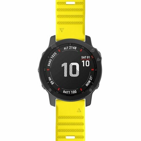 Siliconen bandje - Geel - Garmin Quatix 8 - 51mm