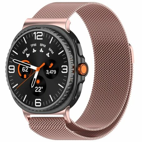 Milanese band - Rosé goud - Samsung Galaxy Watch 8 Classic - 46mm