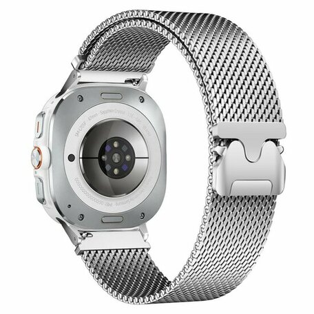 Milanese band met parachute sluiting - Zilver - Samsung Galaxy Watch 8 Classic - 46mm