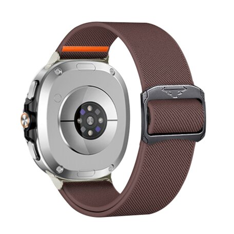 Nylon Loop bandje - Donkerpaars - Samsung Galaxy Watch 8 - 40mm / 44mm
