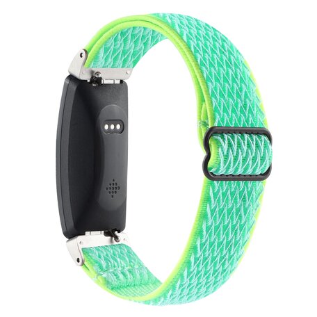 FitBit Inspire 2 & Ace 3 Elastische solo loop nylon bandje - Mint groen
