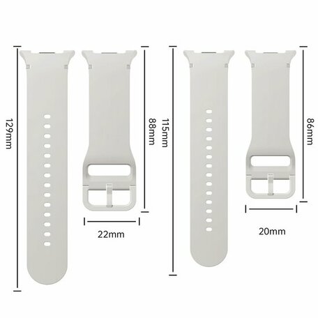 Soft siliconen band - Maat: M/L - Donkergrijs - Samsung Galaxy Watch 8 - 40mm / 44mm