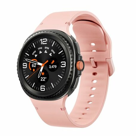 Soft siliconen band - Maat: M/L - Zalmroze - Samsung Galaxy Watch 8 - 40mm / 44mm