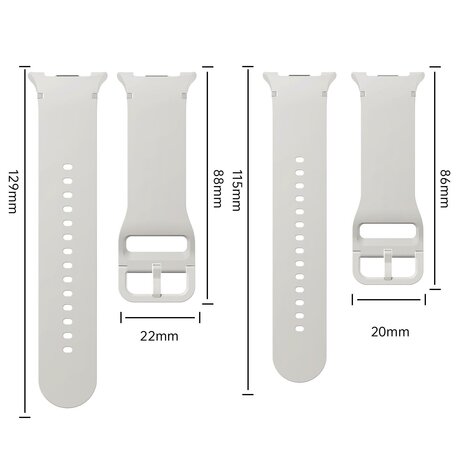 Soft siliconen band - Maat: S/M - Donkergrijs - Samsung Galaxy Watch 8 - 40mm / 44mm
