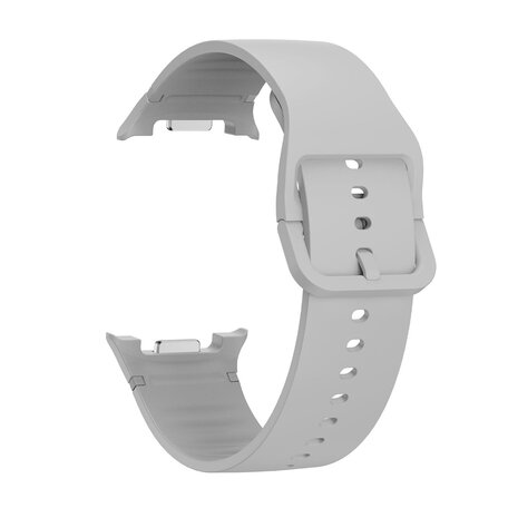 Soft siliconen band - Maat: S/M - Grijs - Samsung Galaxy Watch 8 - 40mm / 44mm