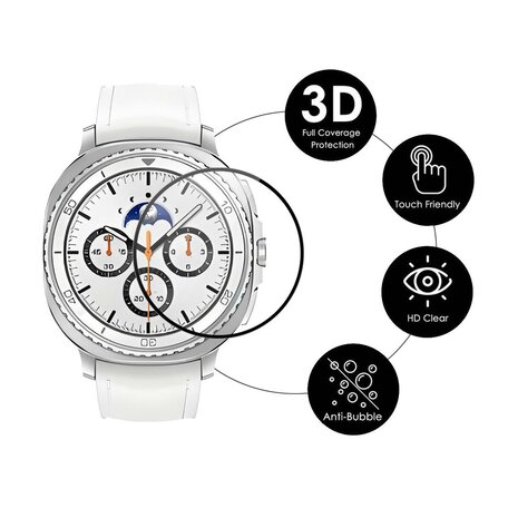 Screen protector - Full cover - Geschikt voor de Samsung Galaxy Watch 8 Classic - 46mm