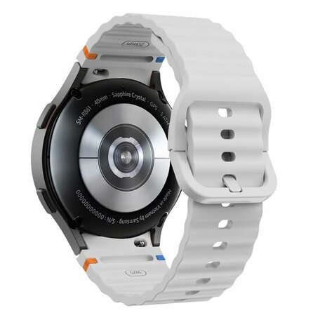 Wave Sportband - Maat: S/M - Grijs -  Samsung Galaxy Watch 6 Classic - 47mm & 43mm