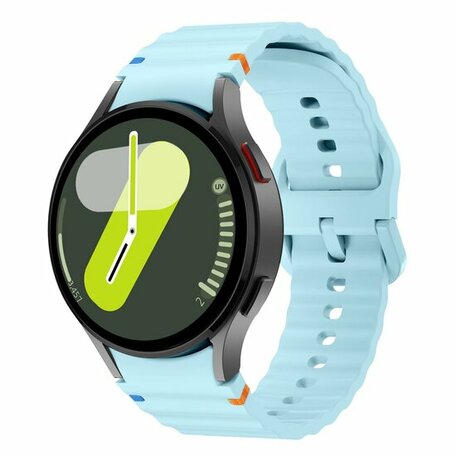Wave Sportband - Maat: S/M - Lichtblauw -  Samsung Galaxy Watch 6 Classic - 47mm & 43mm