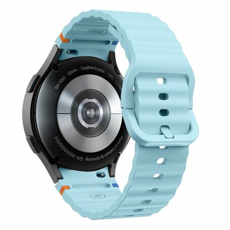 Wave Sportband - Maat: S/M - Lichtblauw -  Samsung Galaxy Watch 6 Classic - 47mm & 43mm