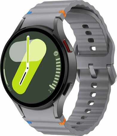 Wave Sportband - Maat: S/M - Donkergrijs -  Samsung Galaxy Watch 6 Classic - 47mm & 43mm