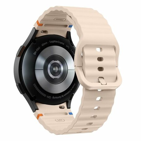 Wave Sportband - Maat: S/M - Lichtroze -  Samsung Galaxy Watch 6 Classic - 47mm & 43mm