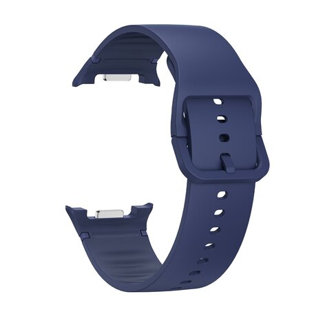 Soft siliconen band - Maat: S/M - Donkerblauw - Samsung Galaxy Watch 8 - 40mm / 44mm