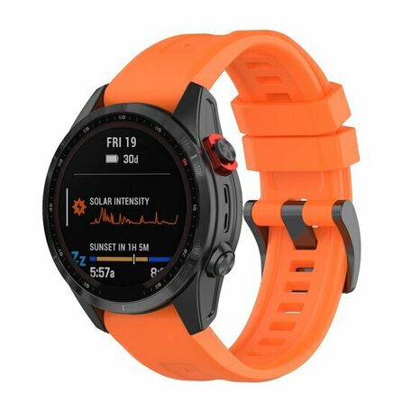 Siliconen sportbandje - Oranje - Garmin Quatix 8 - 51mm