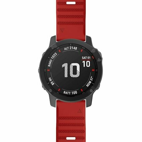 Siliconen bandje - Rood - Garmin Quatix 8 - 51mm