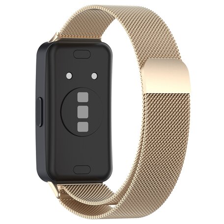 Milanese bandje - Vintage goud - Huawei Band 10 / 9 / 8